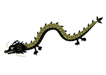 Naklejka premium 龍のイラスト(PNG)