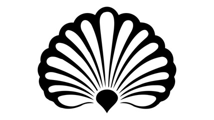 Shell vector icon. Simple flat symbol on white background