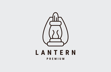 Lantern Lamp Logo Design. Lantern Lamp Logo Template. Modern Design. Flat Logo.