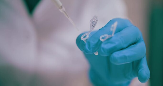 Scientist Working in Medical Laboratory Cancer Research Covic 19 Pandemic