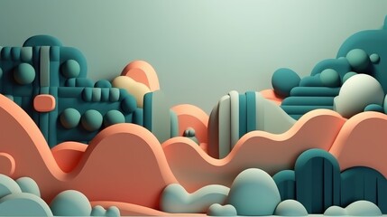Obraz premium 3d shape abstract modern minimal background. generative ai