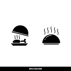 Cloche icon vector illustration logo template for many purpose. Isolated on white background.