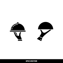 Cloche icon vector illustration logo template for many purpose. Isolated on white background.