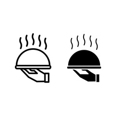 Cloche icon vector illustration logo template for many purpose. Isolated on white background.