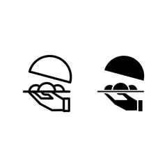 Cloche icon vector illustration logo template for many purpose. Isolated on white background.