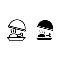 Cloche icon vector illustration logo template for many purpose. Isolated on white background.