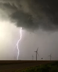 Fotobehang Lightning in tornado alley © Greg