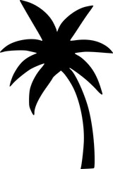 black coconut tree