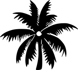 black coconut tree