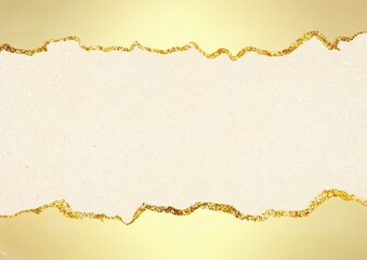 Beige paper texture with gold border background for design