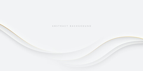 White abstract background with golden lines