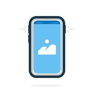 take screenshot on smartphone screen concept illustration flat design vector eps10. modern graphic ui element for infographic, icon