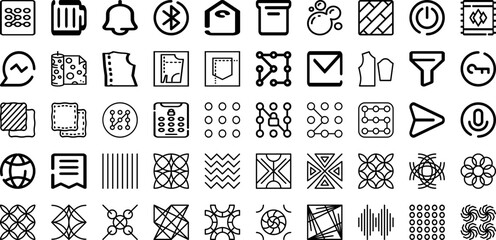 Set Of Pattern Icons Collection Isolated Silhouette Solid Icons Including Background, Vector, Design, Abstract, Pattern, Geometric, Texture Infographic Elements Logo Vector Illustration