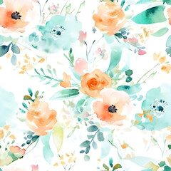 Floral summer pattern for clothes and curtains