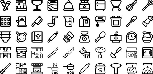 Set Of Kitchen Icons Collection Isolated Silhouette Solid Icons Including Interior, Kitchen, Background, Modern, Table, Room, Home Infographic Elements Logo Vector Illustration