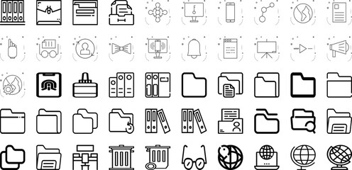 Set Of Office Icons Collection Isolated Silhouette Solid Icons Including Technology, Office, Modern, Computer, Table, Work, Business Infographic Elements Logo Vector Illustration
