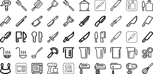 Fototapeta na wymiar Set Of Kitchen Icons Collection Isolated Silhouette Solid Icons Including Background, Kitchen, Room, Modern, Table, Home, Interior Infographic Elements Logo Vector Illustration
