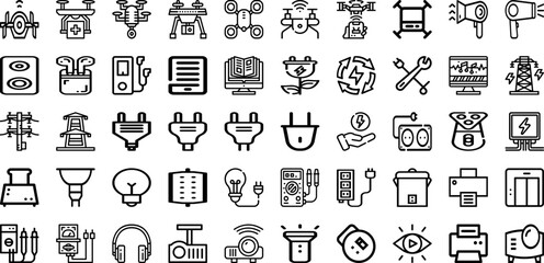 Fototapeta na wymiar Set Of Electronic Icons Collection Isolated Silhouette Solid Icons Including Electronic, Device, Computer, Electronics, Equipment, Technology, Digital Infographic Elements Logo Vector Illustration