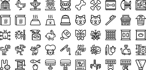 Set Of Animals Icons Collection Isolated Silhouette Solid Icons Including Wildlife, Illustration, Character, Animal, Cartoon, Cute, Set Infographic Elements Logo Vector Illustration