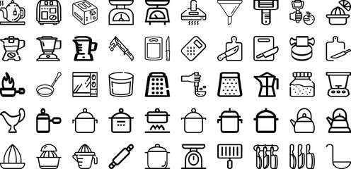 Set Of Kitchen Icons Collection Isolated Silhouette Solid Icons Including Interior, Home, Table, Room, Modern, Kitchen, Background Infographic Elements Logo Vector Illustration