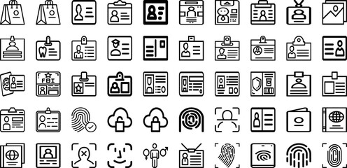 Set Of Identity Icons Collection Isolated Silhouette Solid Icons Including Template, Identity, Design, Corporate, Business, Card, Set Infographic Elements Logo Vector Illustration