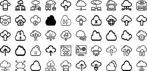 Set Of Storage Icons Collection Isolated Silhouette Solid Icons Including Technology, Container, Business, Storage, System, Energy, Unit Infographic Elements Logo Vector Illustration