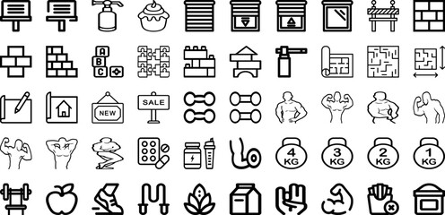 Set Of Building Icons Collection Isolated Silhouette Solid Icons Including City, Urban, Construction, Office, Business, Architecture, Building Infographic Elements Logo Vector Illustration