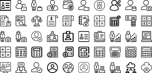 Set Of Account Icons Collection Isolated Silhouette Solid Icons Including People, Internet, Account, Technology, Business, Background, Vector Infographic Elements Logo Vector Illustration