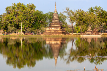 Lake and stupas