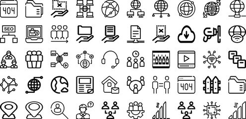 Set Of Working Icons Collection Isolated Silhouette Solid Icons Including Office, Laptop, Business, Work, Internet, Computer, People Infographic Elements Logo Vector Illustration