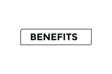 Benefits button web banner templates. Vector Illustration 