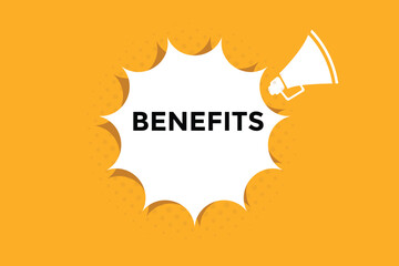 Fototapeta na wymiar Benefits button web banner templates. Vector Illustration 