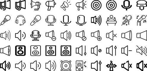 Set Of Speaker Icons Collection Isolated Silhouette Solid Icons Including Speech, Business, Speaker, Conference, Public, Presentation, Modern Infographic Elements Logo Vector Illustration