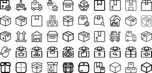 Set Of Delivery Icons Collection Isolated Silhouette Solid Icons Including Order, Delivery, Shipping, Fast, Service, Courier, Transport Infographic Elements Logo Vector Illustration