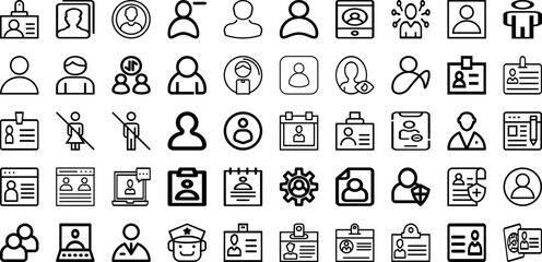 Set Of Profile Icons Collection Isolated Silhouette Solid Icons Including Illustration, Face, Vector, Social, Profile, People, Business Infographic Elements Logo Vector Illustration