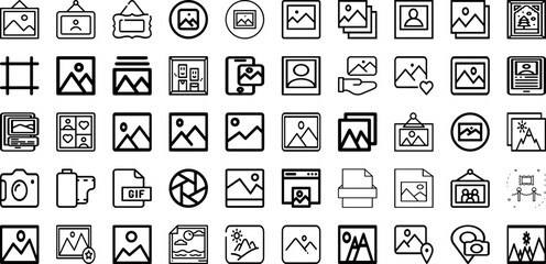 Set Of Image Icons Collection Isolated Silhouette Solid Icons Including Image, Design, Web, Picture, Frame, Photo, Vector Infographic Elements Logo Vector Illustration