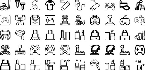 Set Of Stick Icons Collection Isolated Silhouette Solid Icons Including Wooden, White, Object, Wood, Vector, Stick, Isolated Infographic Elements Logo Vector Illustration
