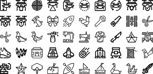 Set Of Craft Icons Collection Isolated Silhouette Solid Icons Including Surface, Background, Paper, Old, Brown, Blank, Craft Infographic Elements Logo Vector Illustration