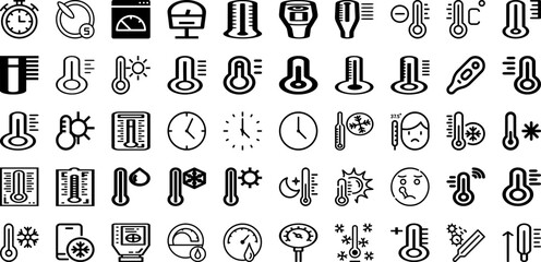 Set Of Meter Icons Collection Isolated Silhouette Solid Icons Including Power, Meter, Vector, Icon, Measure, Dial, Gauge Infographic Elements Logo Vector Illustration - obrazy, fototapety, plakaty