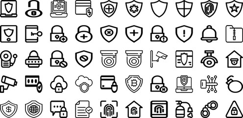 Set Of Security Icons Collection Isolated Silhouette Solid Icons Including Internet, Privacy, Computer, Protection, Secure, Security, Technology Infographic Elements Logo Vector Illustration