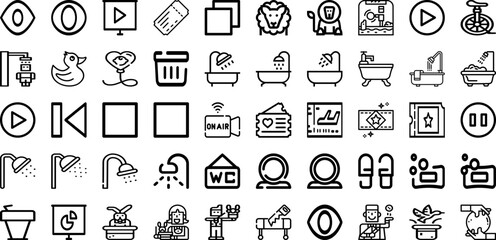 Set Of Show Icons Collection Isolated Silhouette Solid Icons Including Background, Design, Show, Event, Light, Template, Stage Infographic Elements Logo Vector Illustration