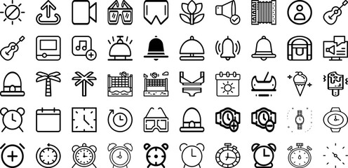 Set Of Time Icons Collection Isolated Silhouette Solid Icons Including Clock, Time, Vector, Icon, Sign, Graphic, Symbol Infographic Elements Logo Vector Illustration
