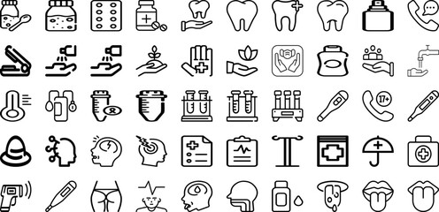 Set Of Care Icons Collection Isolated Silhouette Solid Icons Including Health, Happy, Care, Woman, Support, Patient, People Infographic Elements Logo Vector Illustration