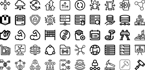 Set Of Work Icons Collection Isolated Silhouette Solid Icons Including Internet, Business, Computer, Office, Work, People, Laptop Infographic Elements Logo Vector Illustration