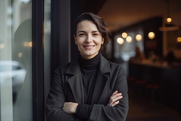 Portrait a business woman standing confident AI Generative