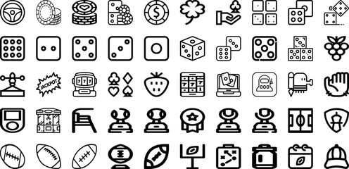 Set Of Game Icons Collection Isolated Silhouette Solid Icons Including Video, Computer, Game, Technology, Gamer, Digital, Play Infographic Elements Logo Vector Illustration