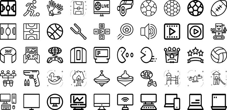 Set Of Play Icons Collection Isolated Silhouette Solid Icons Including Media, Symbol, Vector, Illustration, Play, Icon, Button Infographic Elements Logo Vector Illustration