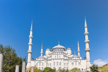 Fototapeta na wymiar Blue Sultanahmet Camii Mosque, Bosporus Istanbul, Turkey