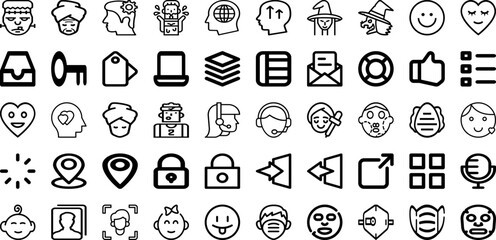 Set Of Face Icons Collection Isolated Silhouette Solid Icons Including Medical, Vector, Mask, Isolated, Face, Illustration, Virus Infographic Elements Logo Vector Illustration