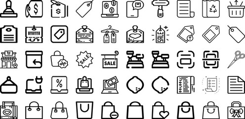 Set Of Shop Icons Collection Isolated Silhouette Solid Icons Including Promotion, Discount, Business, Shop, Store, Sale, Buy Infographic Elements Logo Vector Illustration